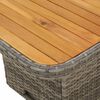 vidaXL 2-tlg. Garten-Essgruppe mit Kissen Grau Poly Rattan