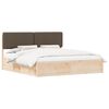 vidaXL Bettgestell mit gepolstertem Kopfteil Taupe 180 x 200 cm