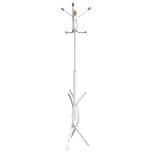 vidaXL Garderobenst&auml;nder Wei&szlig; 176 cm Pulverbeschichtetes Eisen