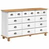 vidaXL Schubladenkommode mit Schubladen ASKIM Wei&szlig; 79 x 40 x 133,5 cm