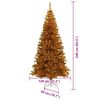 vidaXL Weihnachtsbaum mit 300 LEDs mit St&auml;nder Gold 240 cm PET
