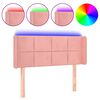 vidaXL LED Kopfteil Rosa 93x16x78/88 cm Samt