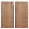 vidaXL Bambusrollos 2 Stk. 150x220 cm Braun