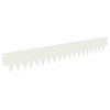 vidaXL Raseneinfassung 10 pcs 103 x 15 cm Metall Wei&szlig;