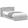 vidaXL Bettgestell mit Stauraum Betongrau 75 x 190 cm Holzwerkstoff