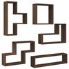 vidaXL Wandregal Braun Eichen-Optik 96x12x64 cm Holzwerkstoff