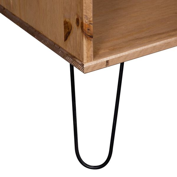 vidaXL Couchtisch New York Natur Massivholz Kiefer