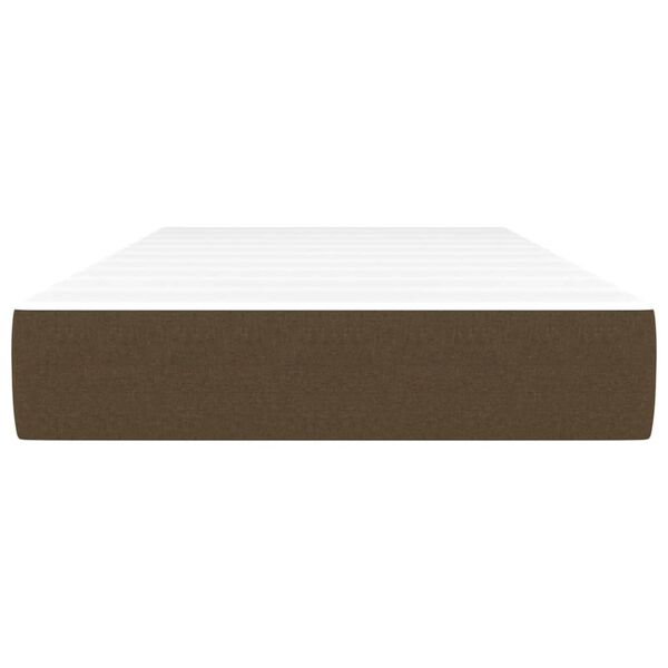 vidaXL Taschenfederkernmatratze Dunkelbraun 90x200x20 cm Stoff