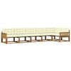 vidaXL Outdoor-Sofagarnitur 6 Stk. Natur und Creme