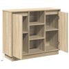 vidaXL LED-Sideboard Sonoma-Eiche 90 x 32 x 75 cm Holzwerkstoff