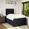vidaXL Boxspringbett mit Matratze Schwarz 120x200 cm Samt