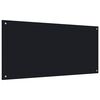 vidaXL K&uuml;chenr&uuml;ckwand Schwarz 120x60 cm Hartglas