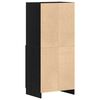 vidaXL K&uuml;chenschrank Schwarz 57x41,5x131,5 cm Holzwerkstoff