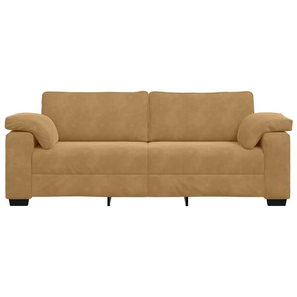 vidaXL 3-Sitzer-Sofa Braun 178 cm Samt
