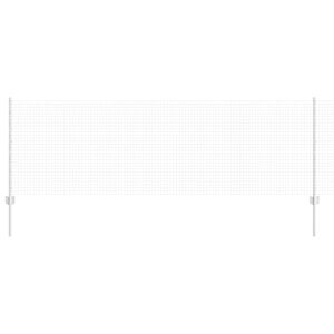 vidaXL Zaun mit Pfosten Silber