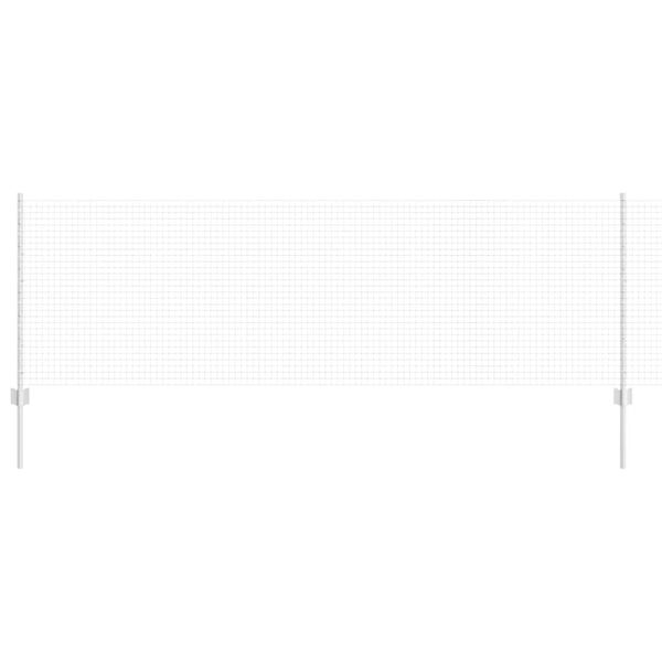 vidaXL Zaun mit Pfosten Silber 0,8 x 10 m Stahl