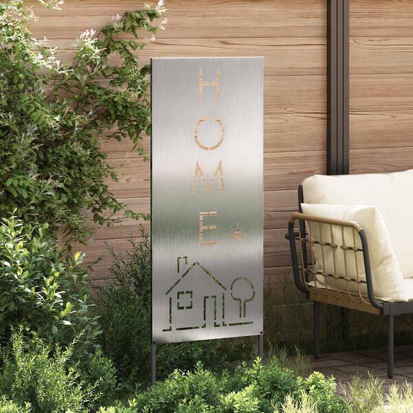 vidaXL Garten Sichtschutz-Leinwand Silber 50 x 140 cm Edelstahl