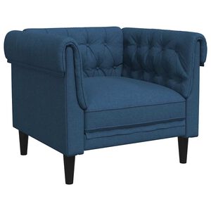 vidaXL Chesterfield-Sessel Blau Stoff