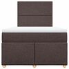 vidaXL Boxspringbett mit Matratze Dunkelbraun 120x190 cm Stoff