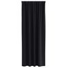 vidaXL Verdunkelungs-Vorh&auml;nge mit Ringen 2 pcs Schwarz 225 x 140 cm