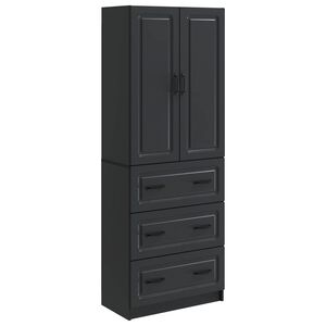 vidaXL Schrankset 2 stk. 66 x 34,5 x 87 cm Holzwerkstoff Schwarz