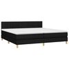 vidaXL Boxspringbett mit Matratze Schwarz 200x200 cm Stoff