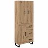 vidaXL Highboard 2 Stk. Artisan-Eiche 69,5 x 34 x 180 cm