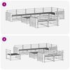 vidaXL Outdoor-Sofagarnitur 9 pcs Natur