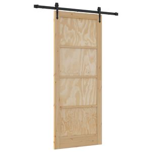 vidaXL Schiebet&uuml;r ORKDAL Natur 86 x 211 cm Massives Kiefernholz