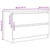 vidaXL TV-Schrank Braun Eichen-Optik 80x35x54 cm Holzwerkstoff