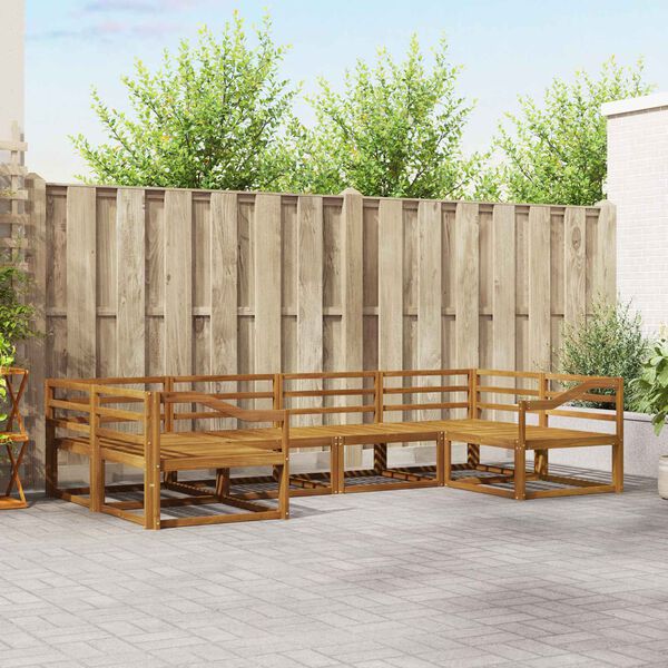 vidaXL Outdoor-Sofagarnitur 6 pcs Natur Massivholz Akazie