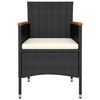 vidaXL 5-tlg. Garten-Lounge-Set Poly Rattan Schwarz