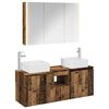 vidaXL Badezimmerschrank-Set 4 stk. Altholz Holzwerkstoff