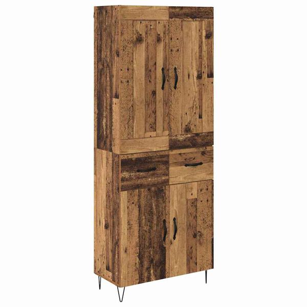vidaXL Highboard Altholz 69,5 x 34 x 180 cm Holzwerkstoff