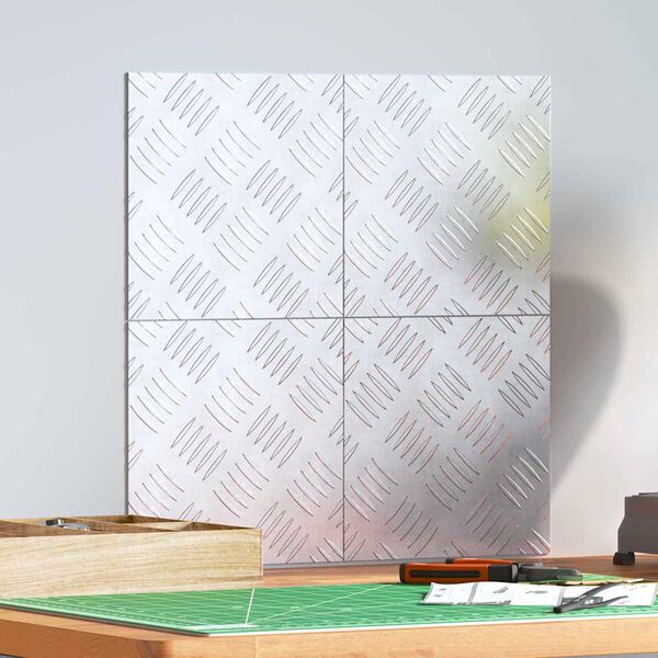 vidaXL Treppe Tritt Quadratisch 4 pcs Silber 20 x 20 cm Aluminium