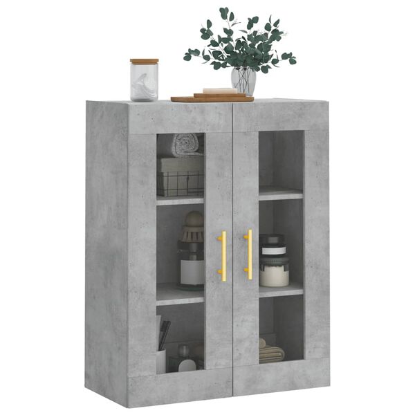 vidaXL Wandschrank Betongrau 69,5x34x90 cm
