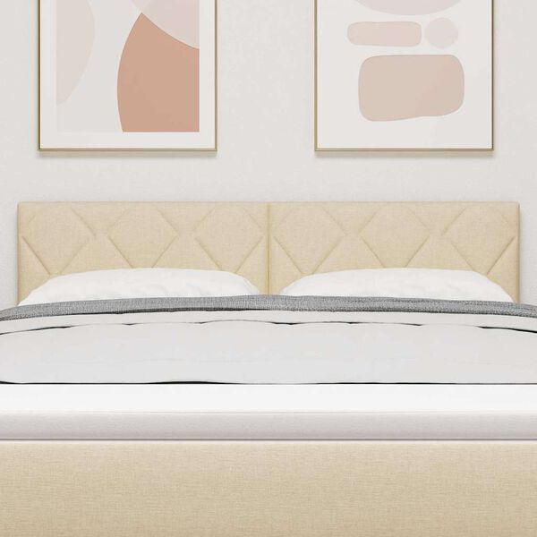 vidaXL Kopfteil mit Kopfteil Creme 160 cm Kunstleder