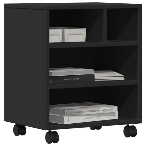 vidaXL Druckerst&auml;nder mit Rollen Schwarz 41x32x48 cm
