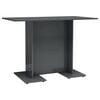 vidaXL Esstisch Hochglanz-Grau 110x60x75 cm Holzwerkstoff
