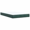 vidaXL Boxspringbett mit Matratze Dunkelgr&uuml;n 120x200 cm Samt