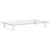 vidaXL Monitorst&auml;nder Wei&szlig; 60x35x8 cm Hartglas und Metall