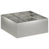 vidaXL Garten-Pflanzgef&auml;&szlig; Silber 100 x 100 x 30 cm Edelstahl
