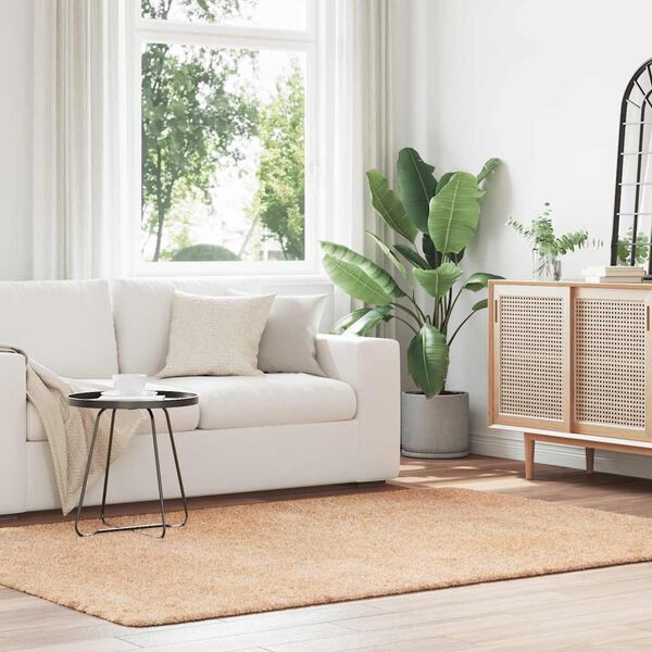 vidaXL Teppich Shaggy Hochflor NAVARRA Beige 160x230 cm Polyester