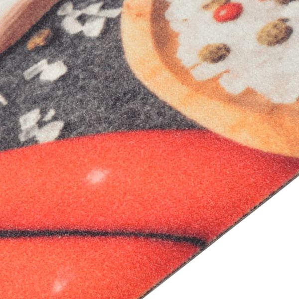 vidaXL Küchenteppich Waschbar Gemüse 60x300 cm Samt