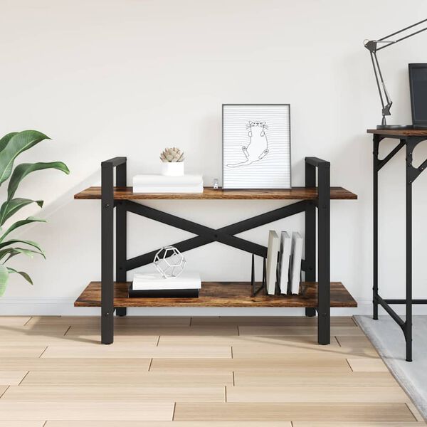 vidaXL B&uuml;cherregal Ger&auml;ucherte Eiche 100 x 33,5 x 64 cm Holzwerkstoff