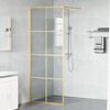 vidaXL Walk-in Duschwand Gold 80 x 195 cm Gehärtetes Glas