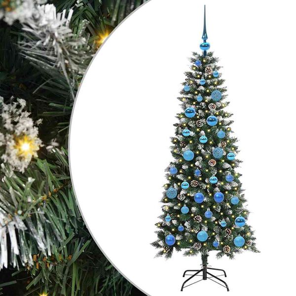 vidaXL K&uuml;nstlicher Weihnachtsbaum mit 150 LEDs mit St&auml;nder Gr&uuml;n 150 cm