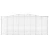 vidaXL Gabionen mit Hochbogen 5 Stk. 400x50x160/180cm Verzinktes Eisen