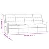 vidaXL Massagesofa 4-Sitzer Hellgrau Stoff