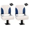 vidaXL Bootssitze mit Podest 2 Stk. 360&deg; Drehbar